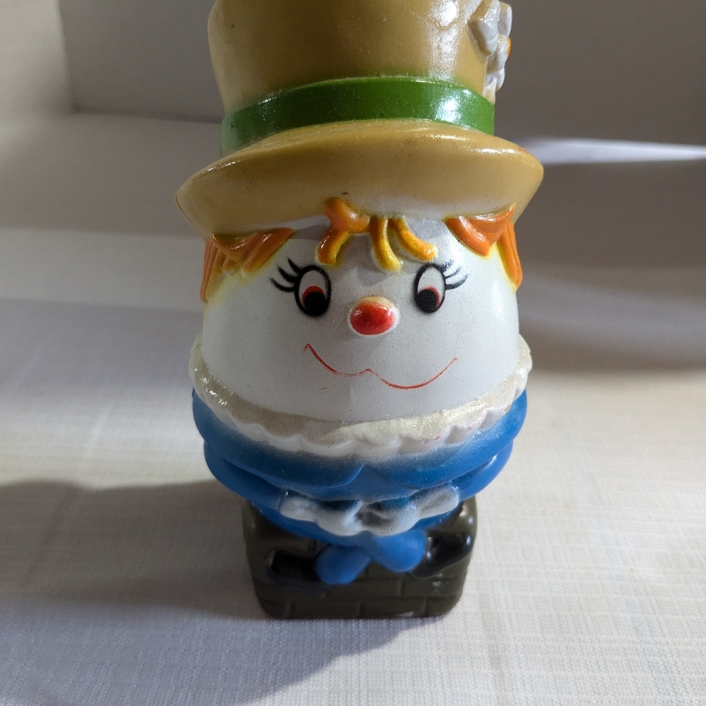 VTG Humpty Dumpty piggy coin bank with plug blow mold Hong Kong